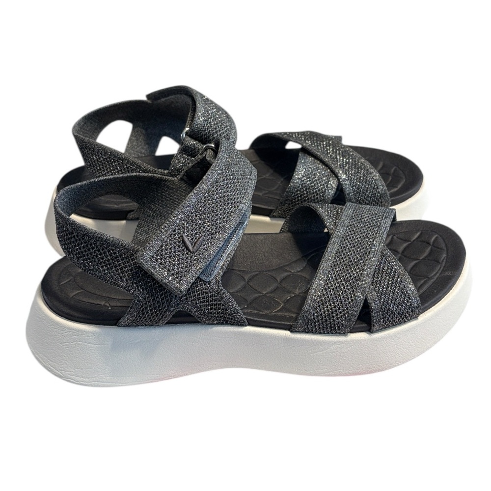 Vivaia Kiara Sport Sandals Size 38.5 US 7.5 Gray Silver Comfort Active Walking - Picture 5 of 12